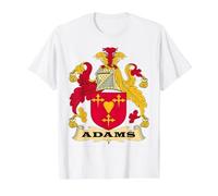 Escudo de Reunión Familiar Adams Escudo de Armas del Clan Inglés Apellido Camiseta gráfica económica, Hombre, Blanco, S