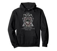 Escudo de tartán del clan Fraser causando estragos en la Edad Media Sudadera con Capucha