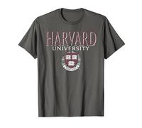 Escudo de Veritas desteñido de la Universidad de Harvard Camiseta, Hombre, Asfalto, L