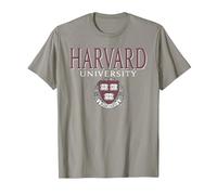 Escudo de Veritas desteñido de la Universidad de Harvard Camiseta, Hombre, Pizarra, XL