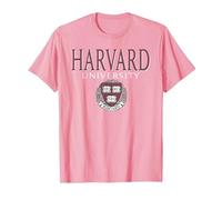 Escudo de Veritas desteñido de la Universidad de Harvard Camiseta, Hombre, Rosado, XL