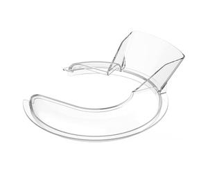 Escudo de Vertido para KitchenAid 4.5-5 Cuartos Tilt-Head Batidoras Serie Artisan & Classic de MMOBIEL - Canal Vertedor y Protector Contra Chapuzones per Cubeta Acero Inoxidable, Cristal y Cerámica
