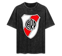 Escudo del Club River Plate Mens Black T-Shirt Top Unisex tee L