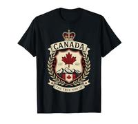 Escudo heráldico Vintage de Canadá The True North EST 1867 Camiseta