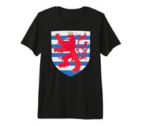 Escudo Medieval de Luxemburgo Roude Leiw Escudo Emblema Blazon Camiseta Premium