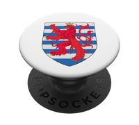 Escudo Medieval de Luxemburgo Roude Leiw Escudo Emblema Blazon PopSockets PopGrip Adhesivo
