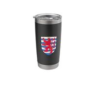 Escudo medieval de Luxemburgo Roude Leiw Escudo Emblema Blazon Vaso térmico de acero inoxidable de doble pared