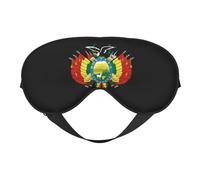 Escudo Nacional de Bolivia 2 Escudo Nacional de Bolivia Antifaz para dormir Correa ajustable Antifaz suave para mujeres Hombres Viajes Trabajo Hogar