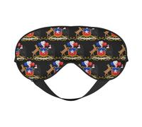 Escudo Nacional de Chile 10 Máscaras para dormir con escudo nacional de Chile Correa ajustable Máscara suave para ojos para mujeres Hombres Viajes Trabajo Hogar
