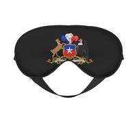 Escudo Nacional de Chile 9 Máscaras para dormir con escudo nacional de Chile Correa ajustable Máscara suave para ojos para mujeres Hombres Viajes Trabajo Hogar