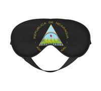 Escudo Nacional de Nicaragua 11 Escudo Nacional de Nicaragua Máscaras para dormir Correa ajustable Máscara de ojos suave para mujeres Hombres Viajes Trabajo Hogar