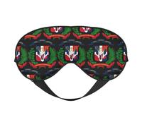 Escudo Nacional de República Dominicana 10 Escudo Nacional de República Dominicana Máscaras para Dormir Correa Ajustable Máscara de Ojos Suave para Mujeres Hombres Viajes Trabajo Hogar