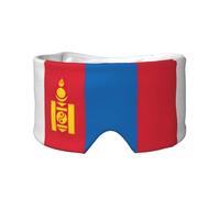 Escudo ocular de dormir con la bandera de Mongolia, equipo reversible para dormir, envoltura de bloqueo de luz, para comodidad de viaje