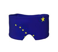 Escudo ocular de dormir con la bandera del estado de Alaska, equipo reversible para dormir, envoltura de bloqueo de luz, para comodidad de viaje