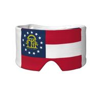 Escudo ocular de dormir con la bandera del estado de Georgia, equipo reversible para dormir, envoltura de bloqueo de luz, para comodidad de viaje