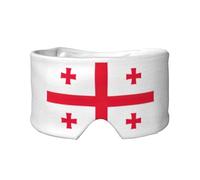 Escudo ocular impreso con la bandera de Georgia, equipo reversible para dormir, envoltura de bloqueo de luz, para comodidad de viaje