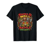 Escudo Pared Vikingo Batalla corazón nórdico Guerrero Arte Camiseta