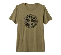 Escudo Protección Vintage Nudo Celta Norse Vikingos Salud Camiseta Premium