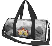 Escudo Real de los Países Bajos Equipaje de Viaje Bolsa de Lona Bolsa de Lona Plegable con Ruedas Deportivas, Marmoleado