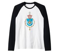 Escudo Real del Príncipe Heredero de Irán Escudo Imperial Persa Camiseta Manga Raglan