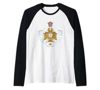 Escudo Real del Príncipe Heredero de Irán Escudo Imperial Persa Camiseta Manga Raglan