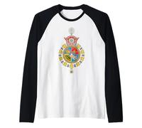 Escudo Real del Príncipe Heredero de Irán Escudo Imperial Persa Camiseta Manga Raglan