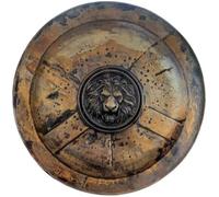 Escudo redondo medieval espartano del rey griego Leónidas de batalla de 24 pulgadas para escudo de Halloween