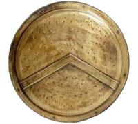 Escudo redondo medieval espartano del rey griego Leónidas de batalla de 24 pulgadas para escudo de Halloween
