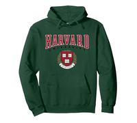Escudo Rojo Veritas de la Universidad de Harvard Sudadera con Capucha, Unisex para Adultos, Verde Bosque, XXL
