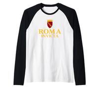 Escudo Roma Invicta (Roma Invencible) Camiseta Manga Raglan