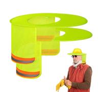 Escudo solar del sombrero de emergencia - Cubierta de borde reflectante, protector de cuello de malla | visores de protección solar, escudo de seguridad ligero, accesorio del casco, mordedura de sol c