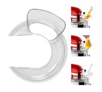 Escudo Vertedor Compatible con Batidora de Pie KitchenAid 4.5-5 Cuartos K45, KSM15, KSM110, KSM90, KN15 Canal Vertedor y Protector Contra Chapuzones per Cubeta Acero Inoxidable, Cristal y Cerámica