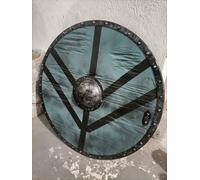 Escudo vikingo medieval auténtico de Batalla El Último Reino para cosplay, Escudo listo para la batalla, escudo totalmente funcional para batalla de soldado/guerrero (24 pulgadas) (escudo de la reina