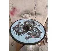 Escudo vikingo medieval auténtico de Batalla El Último Reino para cosplay, Escudo listo para la batalla, escudo totalmente funcional para batalla de soldado/guerrero (24 pulgadas) (escudo de tres