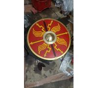Escudo vikingo medieval auténtico de Batalla El Último Reino para cosplay, Escudo listo para la batalla, escudo totalmente funcional para batalla de soldado/guerrero (61 cm) (escudo redondo romano)