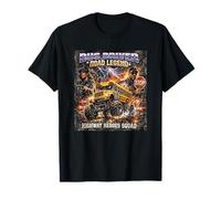 Escuela Autobús Conductor Carretera Leyenda Highway Heroes 90s Bootleg Camiseta