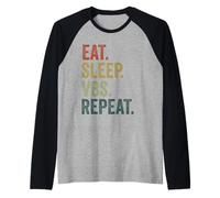 Escuela bíblica de vacaciones niños niños, comen sueño VBS repetir Camiseta Manga Raglan