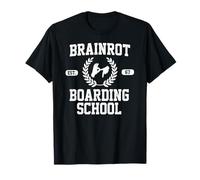 Escuela de internado Brainrot EST 6 7 Ironic Prep Meme Crest Camiseta