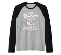 Escuela de Medicina Ser un Unicornio es difícil, así Que me convertí en médico Camiseta Manga Raglan