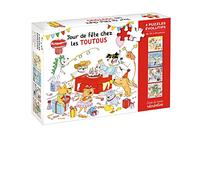 Escuela Des Ocio - Día de Fiesta en Les Toutous 4 Rompecabezas evolutivos, 3127020501854, Multicolor, 21 cm x 29 cm