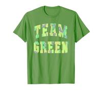 Escuela Equipo Verde Campamento de Verano Juego de Guerra Camo Spirit Color Camiseta