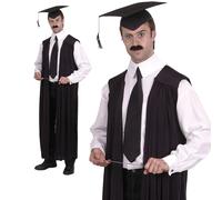 Escuela Maestras Vestido Negro Director Licenciado Uniforme Disfraz