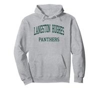 Escuela Secundaria Langston Hughes HS Fairburn GA Retro Sudadera con Capucha