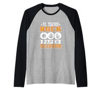 Escuela Secundaria PE Profesor Trabajo Educación física Profesor de Gimnasio Camiseta Manga Raglan