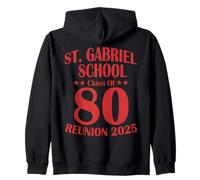 Escuela St. Gabriel, Clase de 1980, Reunión 2025 Sudadera con Capucha