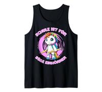 Escuela Unicornio Yo Vengo Matrícula Escolar Unicornio Camiseta sin Mangas