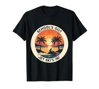 Escuelas fuera Jet Ski's En Vacaciones De Verano Estudiante Retro Vintage Camiseta