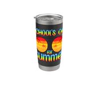 Escuelas retro para maestra de verano Último día de escuela Vaso térmico de acero inoxidable de doble pared