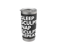 Escultor de esculpir la siesta del sueño Escultor de repetición Vaso térmico de acero inoxidable de doble pared