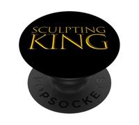 Escultor escultor de Arte de Hielo de Arcilla del Rey escultor Esculpir Estatua PopSockets PopGrip Adhesivo